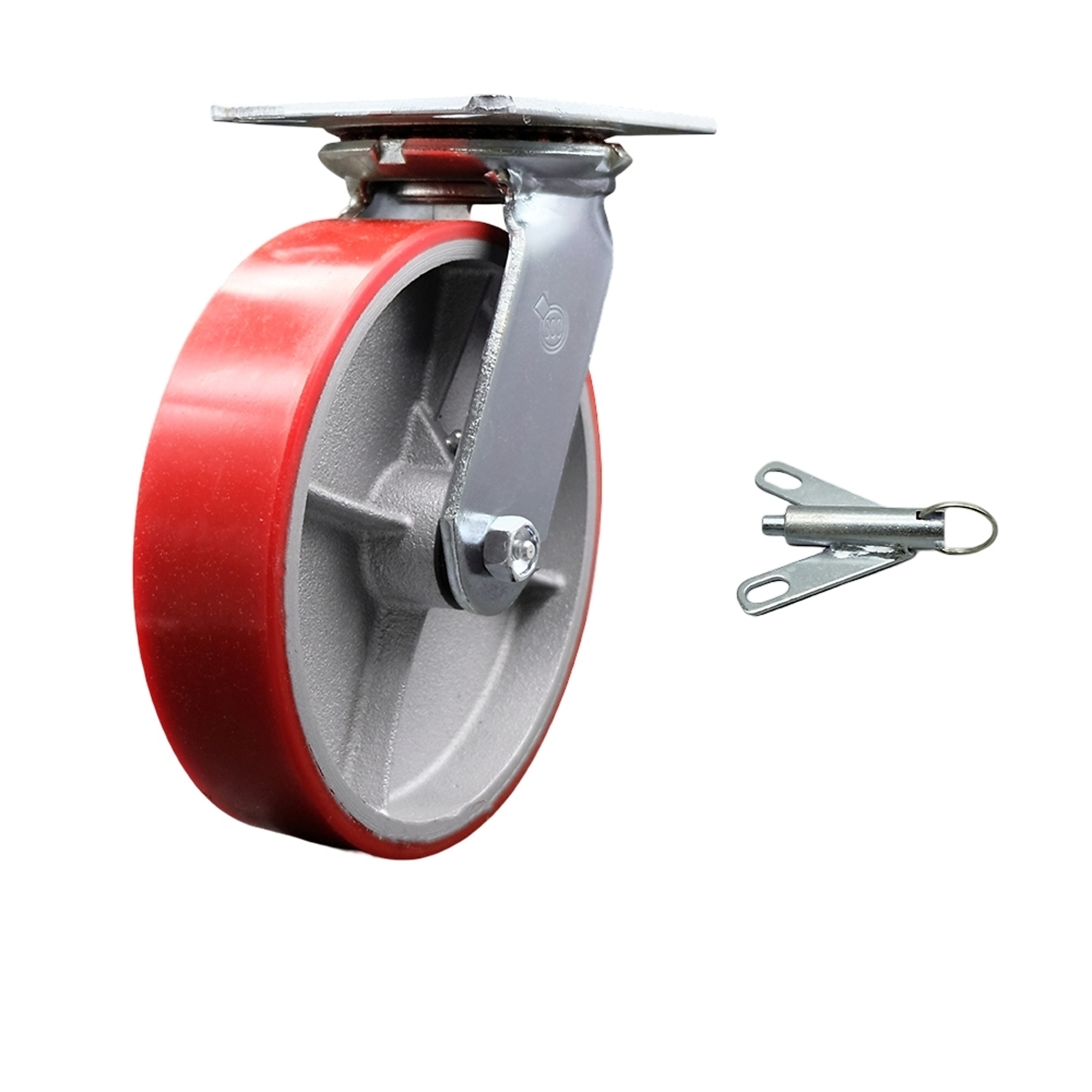 Service Caster, 8in. x 2in. Plate Caster, Wheel Diameter 8 in, Caster Type Swivel, Package (qty.) 1, Model# SCC-35S820-PUR-RS-BSL